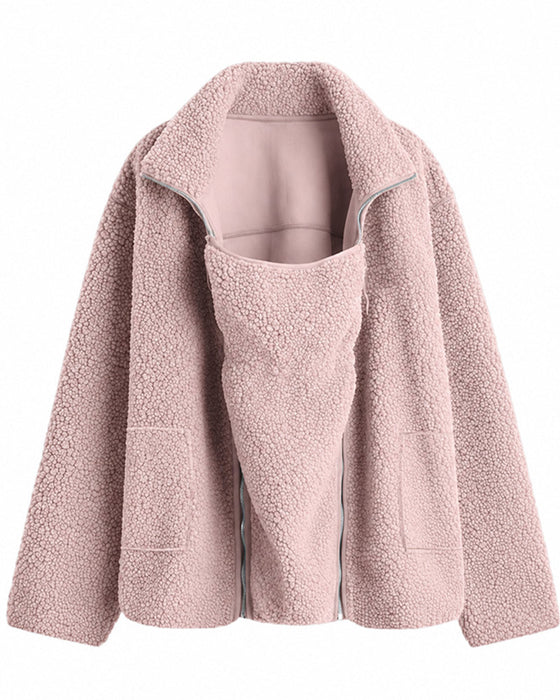 Damen 2-in-1 Hüftlange Lässige Sport Außenjacke
