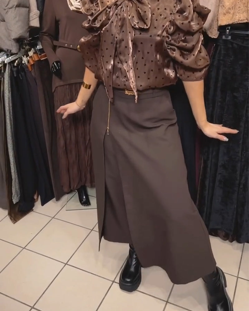 Rockhose stylisch Reißverschluss-Design lässig