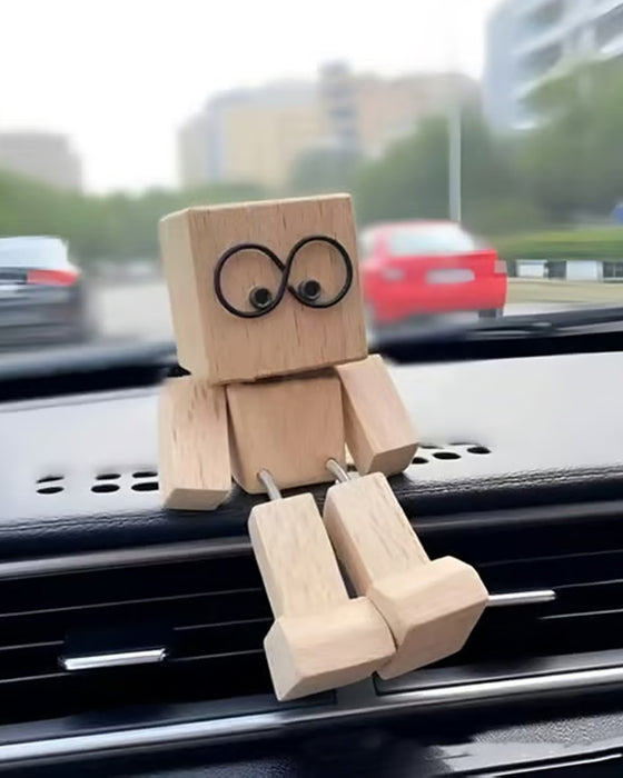 Holzfigur Charmant Wackelbeine Klein