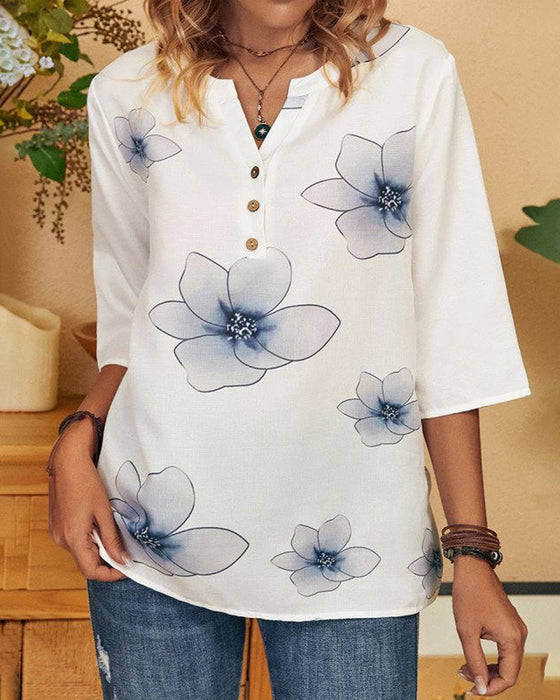 T-Shirt Halbarm bedruckt lässig