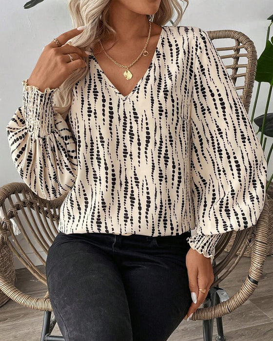 Bluse V-Ausschnitt Casual