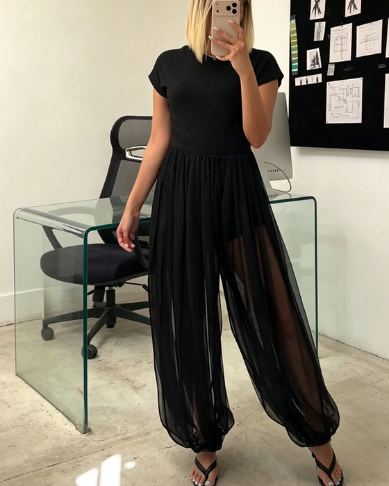 Hose Stilvolle Plissierte Sheer
