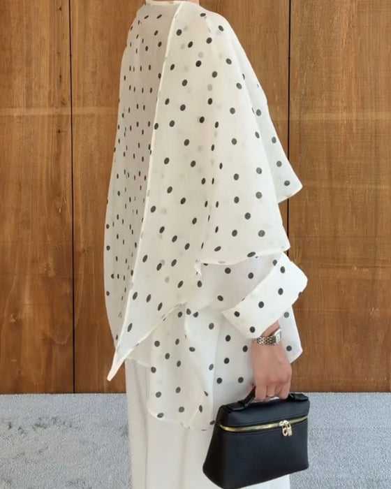 Bluse Polka Dot Unregelmäßig