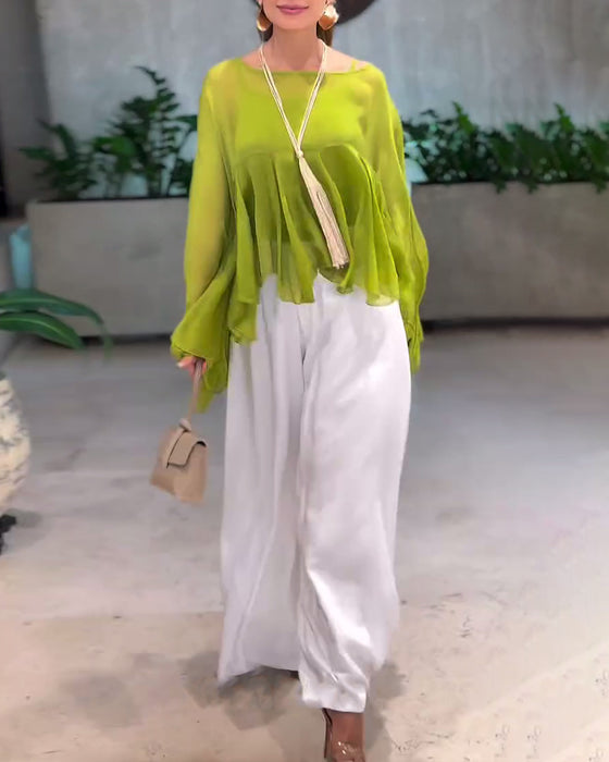 Bluse mit stilvollem, einfarbigem Design