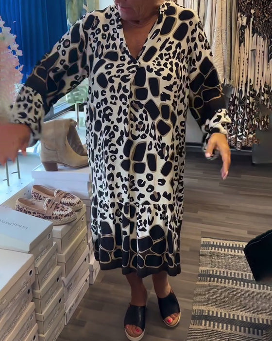 Kleid Mode Leopardenprint