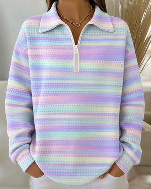 Sweatshirt Revers Langarm