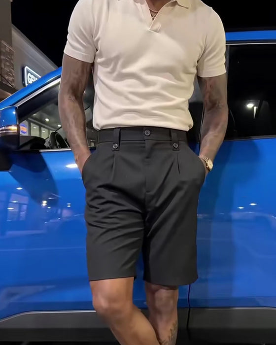 Shorts Lässig Vielseitig Herren Anzug