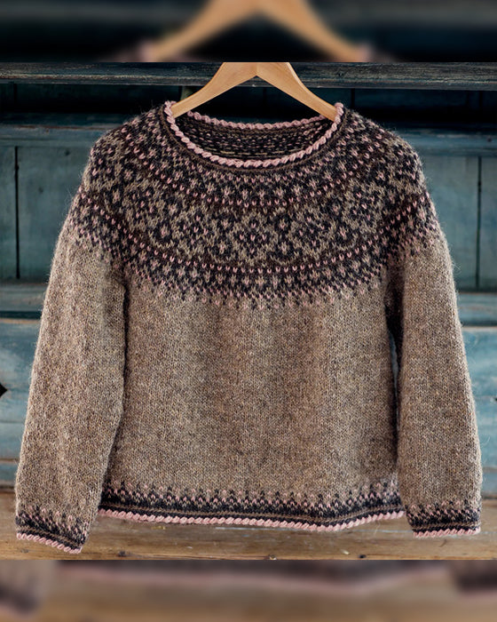 Pullover Mit Rundhals Und Farbblock Merkmalen