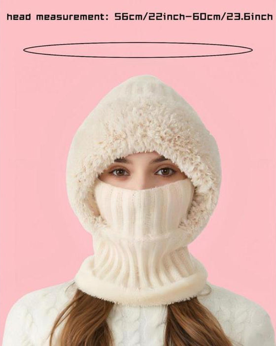 Damenmütze In Uni-Farbe Mit Bommel