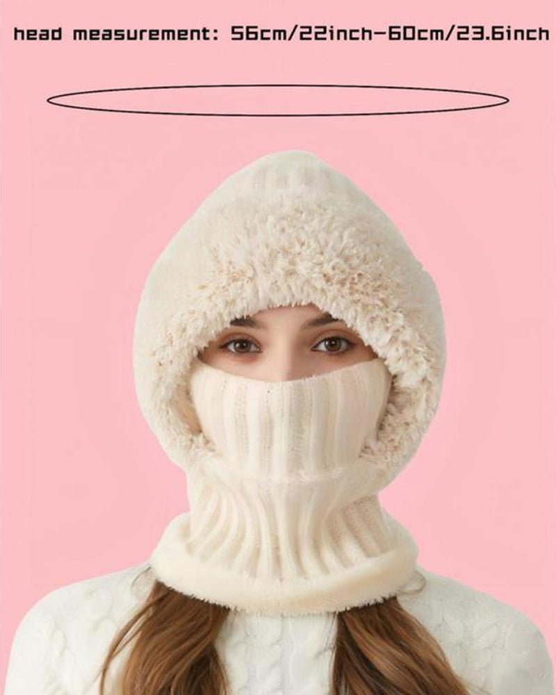 Damenmütze In Uni-Farbe Mit Bommel
