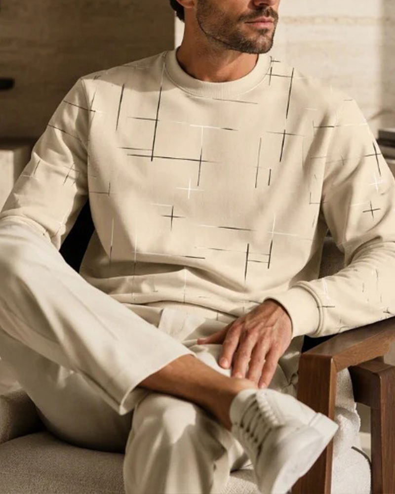 Sweatshirt Herren Lässige Linie