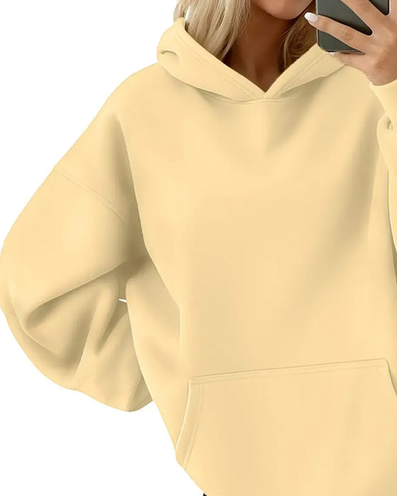 Hoodie Mit Kapuze Tasche Uni Locker
