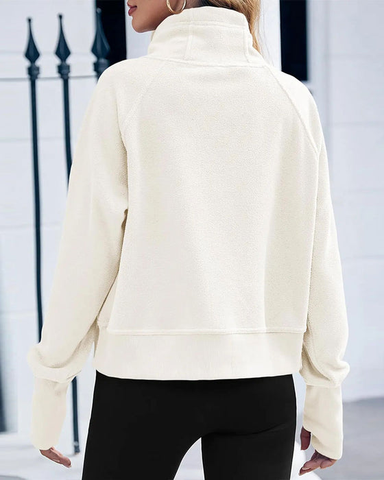 Sweatshirt Lässig Kordelzug Pullover