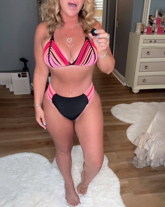 Bikini Sexy bunt gestreift