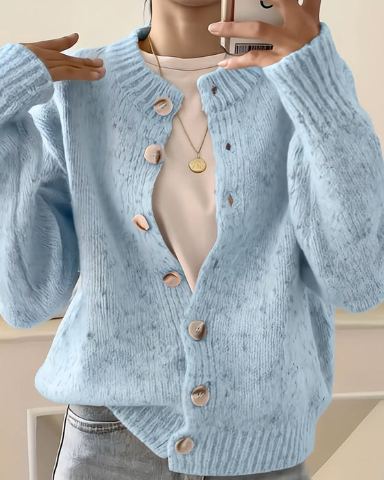 Bequemer Uni-Cardigan