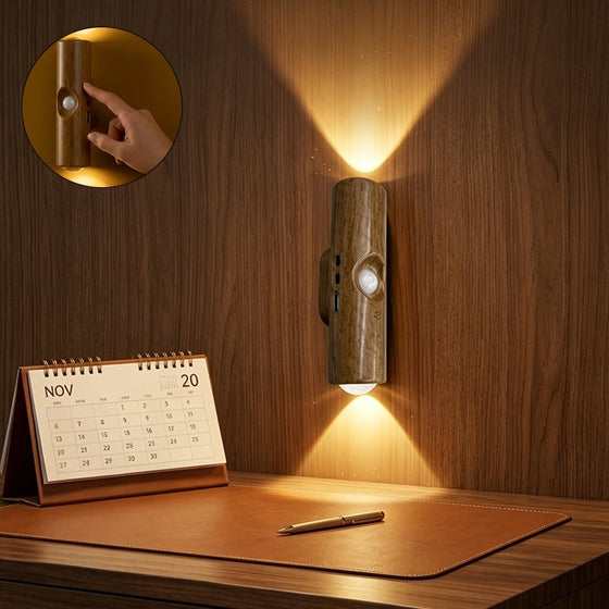 Doppelkopf Katzenauge Sensor Wandlampe