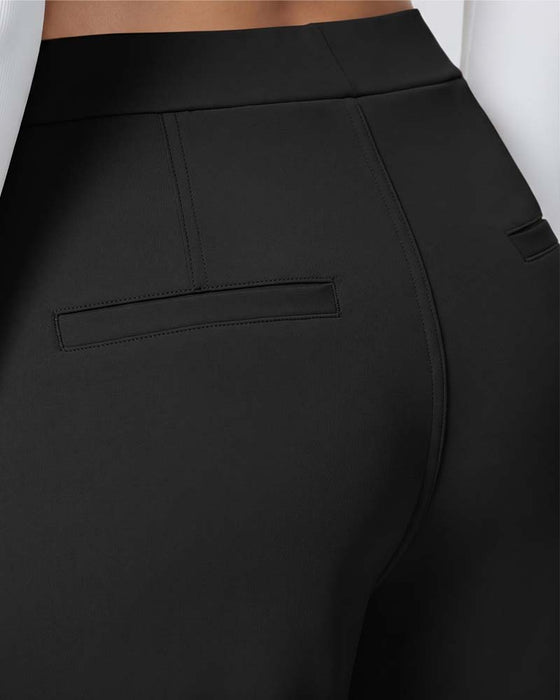 Gerade Hose In Unifarbe Mit Fall Für Anzug