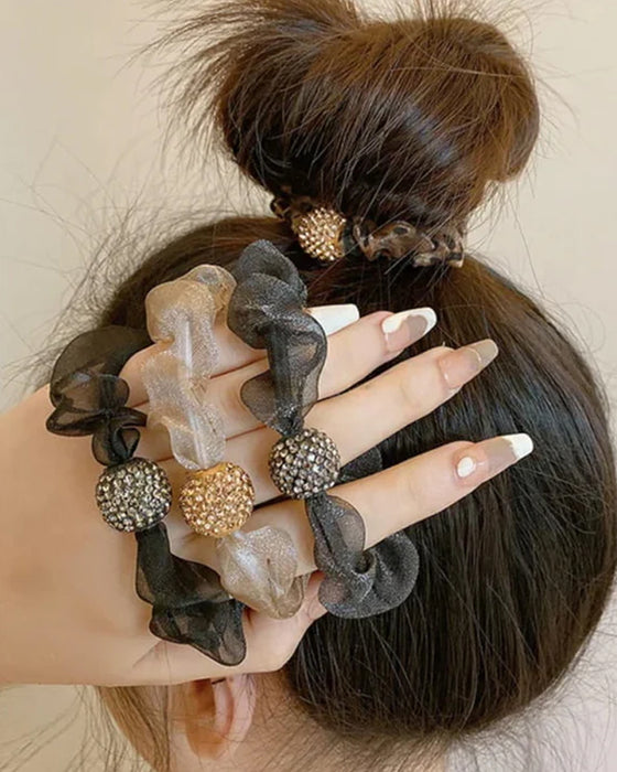 Elegante Haarbänder aus Netz mit Strass 💎🎀