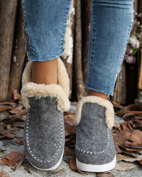❄️Damen Winterstiefeletten rutschfest mit Kunstfellfutter