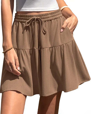 Shorts Rüsche Patchwork Bindung