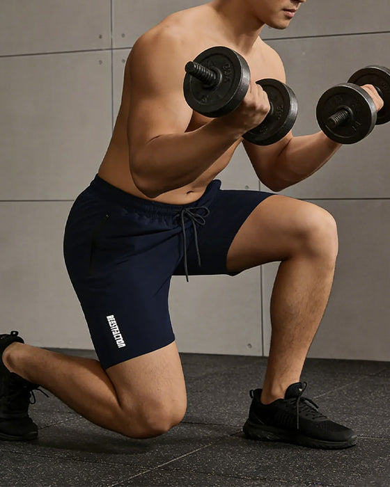 Herren Shorts Schnelltrocknend Reißverschlusstasche Sportlich