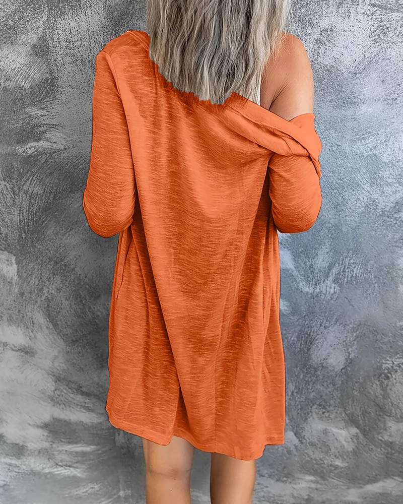 Cardigan Unifarben mittellang