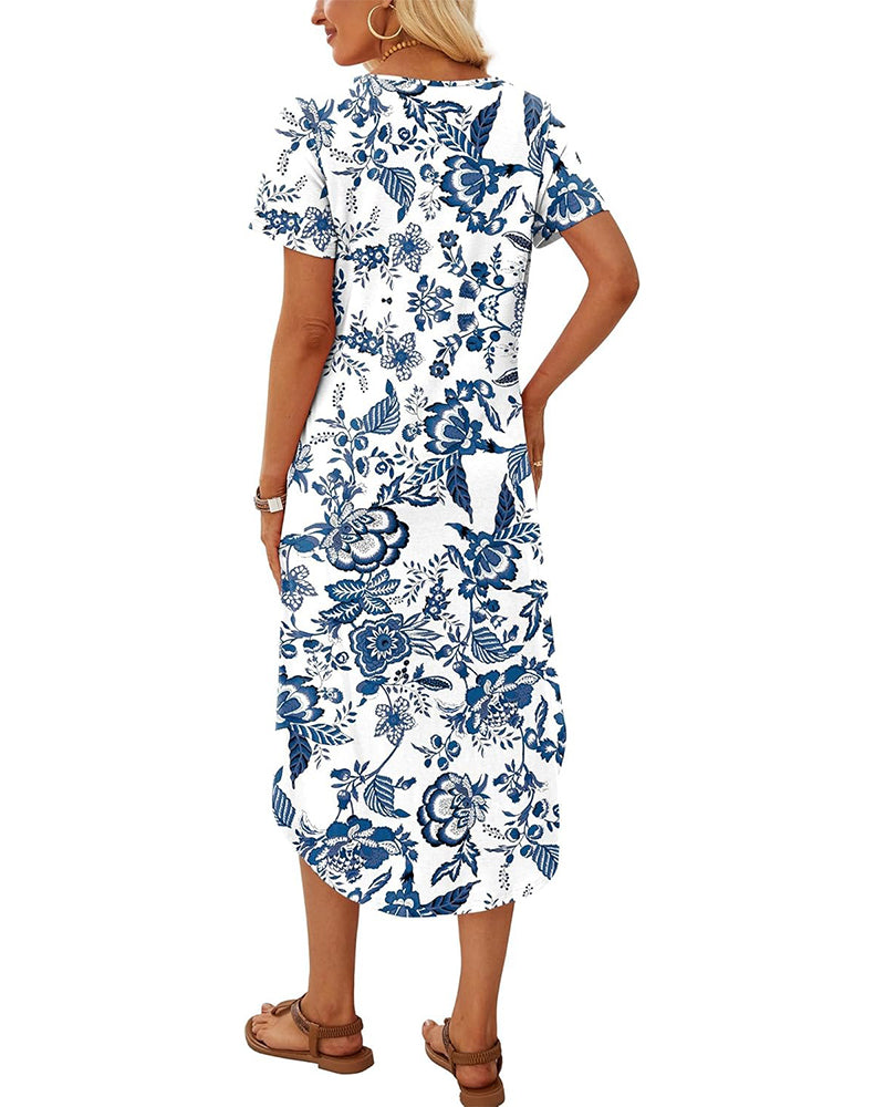 Kleid A-Saum Gedruckt