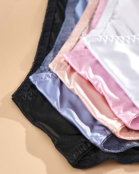 Unterhose Damen Elegant Satin Spitze