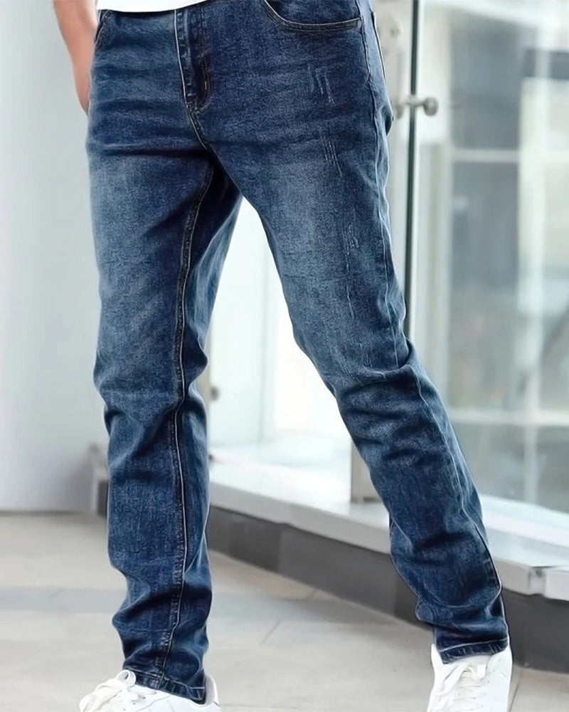 Jeans Herren Lässig Uni