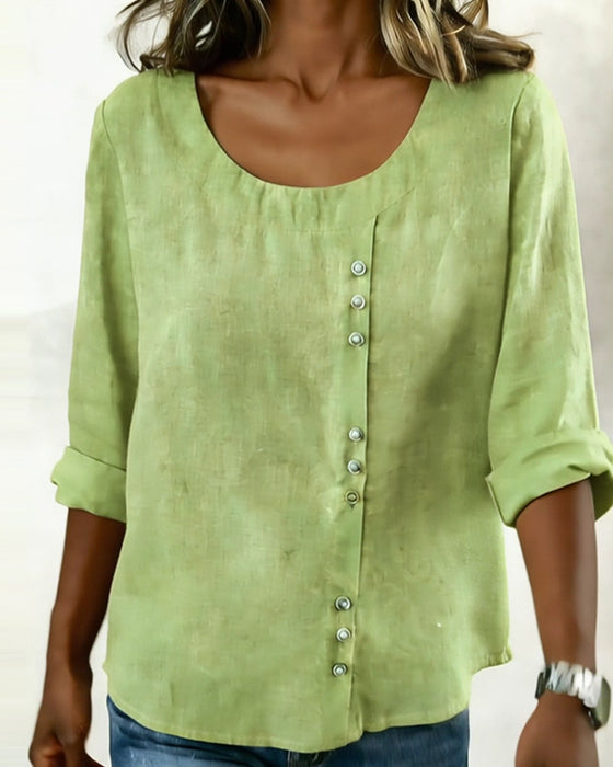 Top Rundhals Langarm