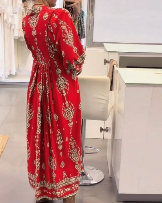 Kleid lässig Print lose Tasche