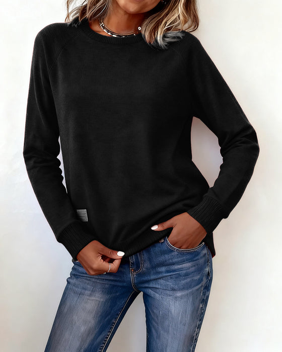 Modisches Casual-Sweatshirt mit Rundhalsausschnitt