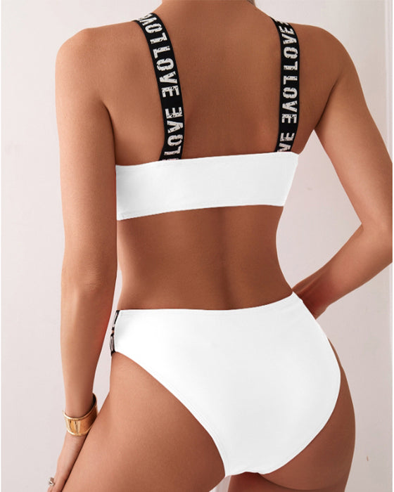 Bikini Buchstabe Träger Bh Zweiteilig