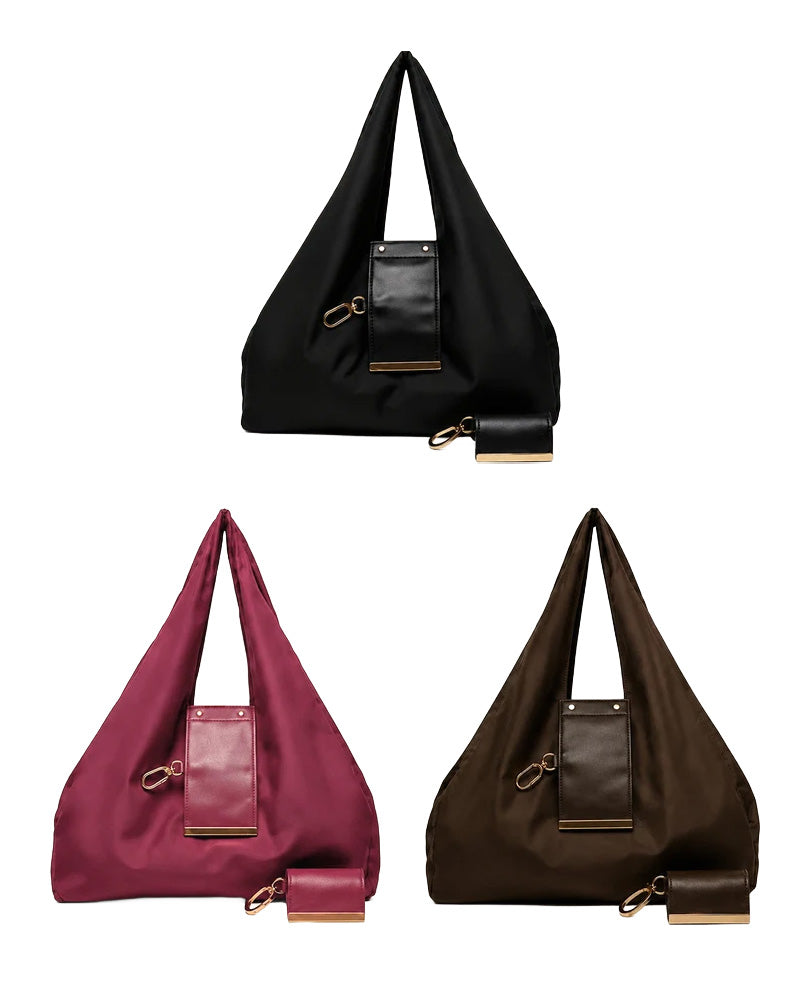 Verwandelbare Charm-Tasche – Stilvolle Vegane Leder Tote & Schlüsselanhänger-Charm