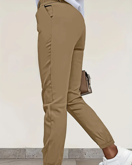 Hose Mit Taschen Slim-Fit Gekürzt