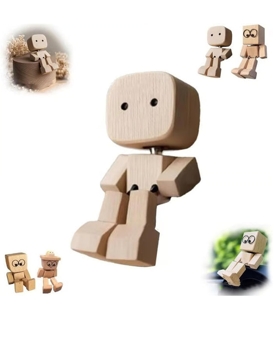 Holzfigur Charmant Wackelbeine Klein