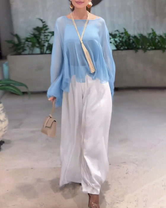Bluse mit stilvollem, einfarbigem Design