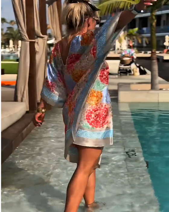 Strandkleid Resort Druck Badeanzug
