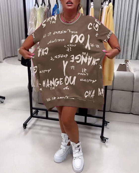 Kleid Lose Buchstabdruck