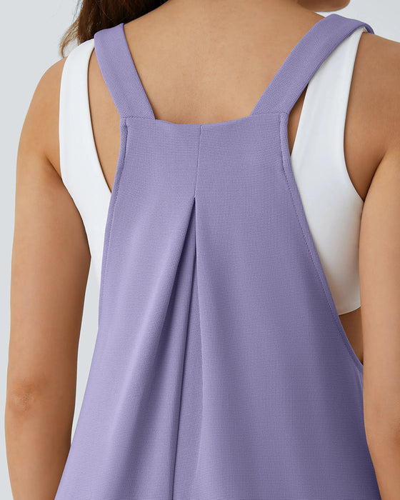 Jumpsuit Uni Farbe Plissiert