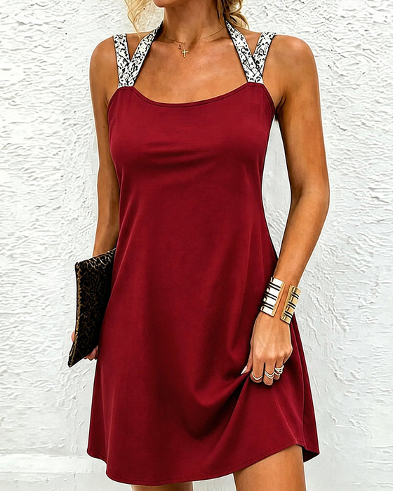Kleid Träger Schimmer Cross Over Uni