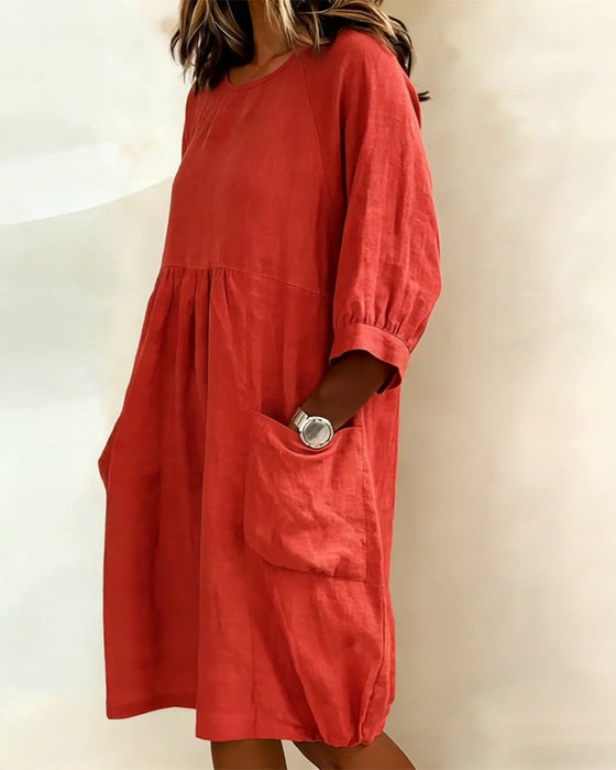 Kleid Dreiviertelärmel Weit