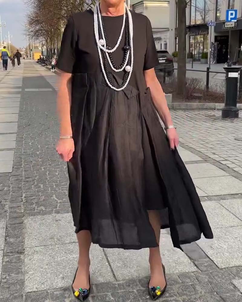 Kleid Unregelmäßig Patchwork