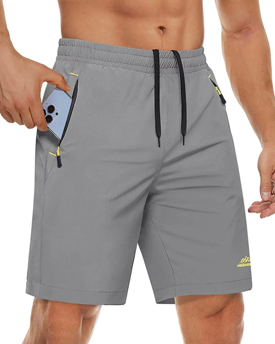Shorts Gummibund Kordelzug Reißverschluss Sport