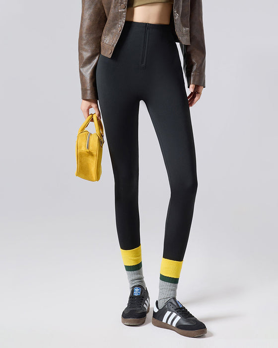 Leggings Fleecegefüttert Hohe Taille Formend