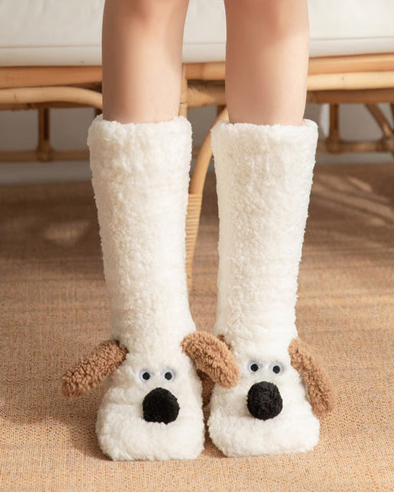 Niedliche Plüsch-Hundesocken