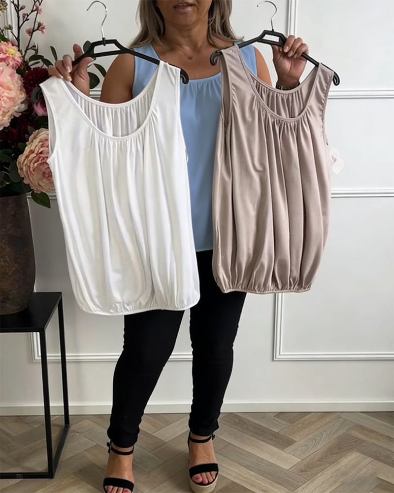 Tanktop Eingebauter Bh U-Ausschnitt Casual