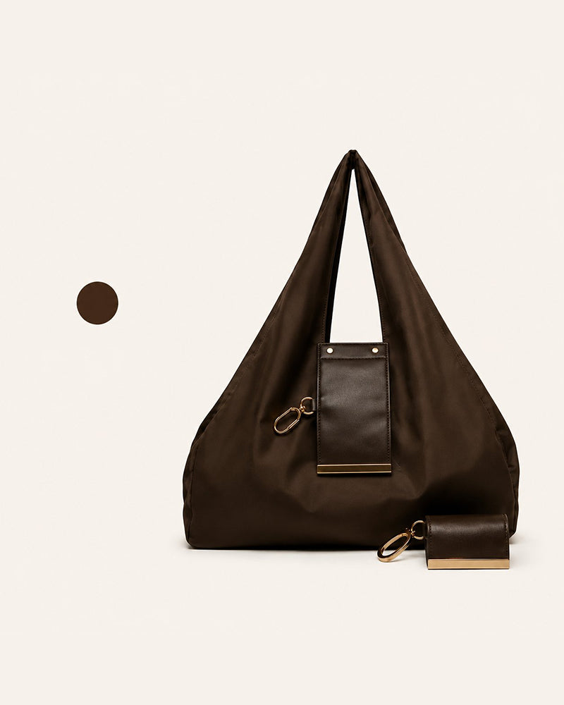 Verwandelbare Charm-Tasche – Stilvolle Vegane Leder Tote & Schlüsselanhänger-Charm