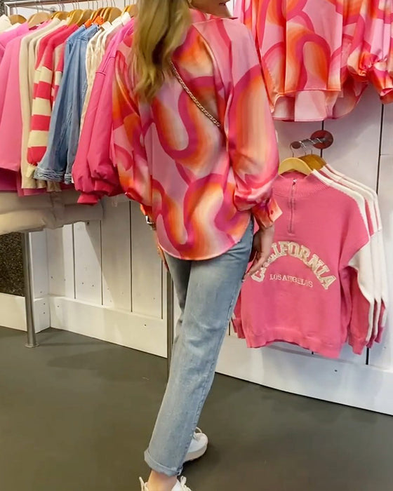 Bluse mit Revers und langen Ärmeln