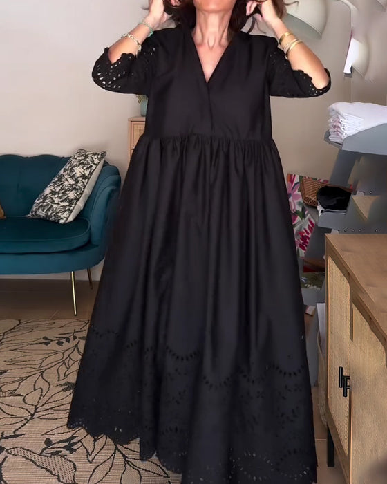 Kleid Ausgeschnitten Locker A-Linie